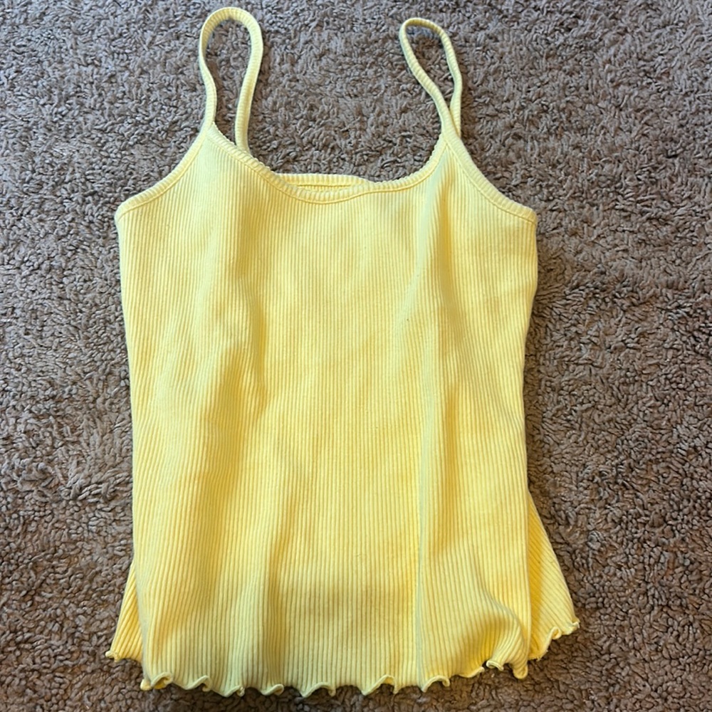 yellow tank top, new condition, medium